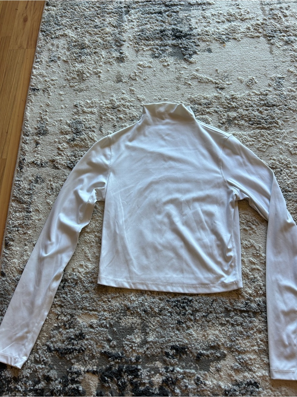 Yogalicious White Long-Sleeve Mock Neck Top